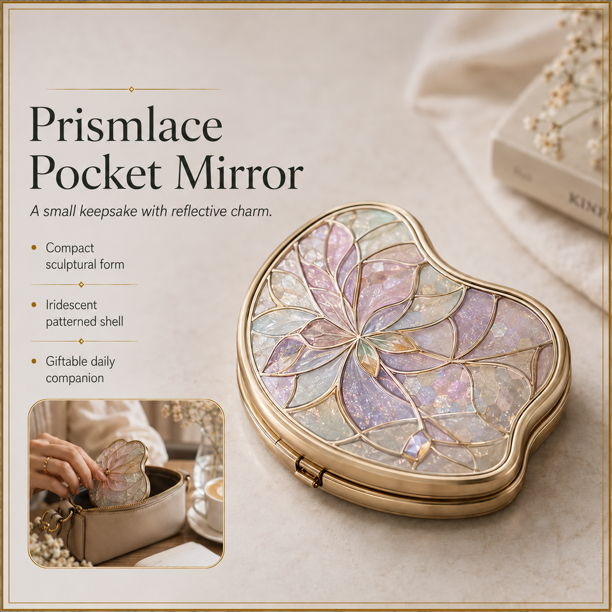 Norpitatile™ Prismlace Floral Pocket Mirror