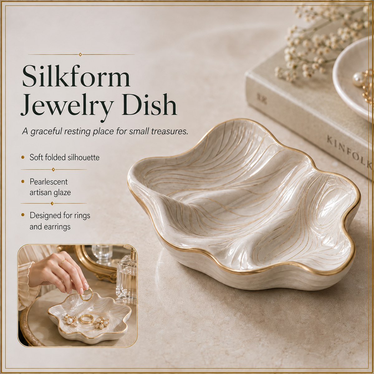 Norpitatile™ Silkform Folded Jewelry Dish